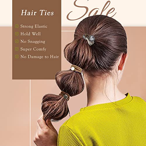 Laços de cabelo para mulheres meninas, 20 PCs Boho Pulsets de uso duplo e gravata para cabelos para cabelos grossos/rabo de cavalo, sem dano sem enxame para eleitos