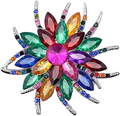 2023 novo cachecol de três cristal e cores de buquê de brocetas de broche de broche de brocetes de jóias de jóias de jóias para meninas