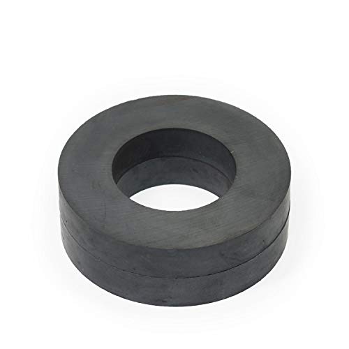 CMS Magnetics® Grau 8 ímã de anel de cerâmica, OD 60 mm x ID 32 mm x 10 mm. 2 pacotes