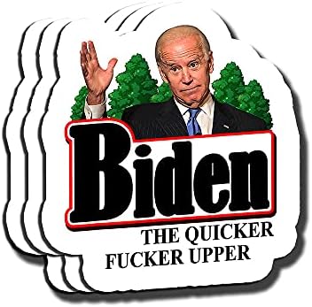 Anti Biden, o mais rápido da puta, Upper Pro Trump Decalques engraçados para o laptop Window Car Helmet Water Bottle 3 PCSPACK
