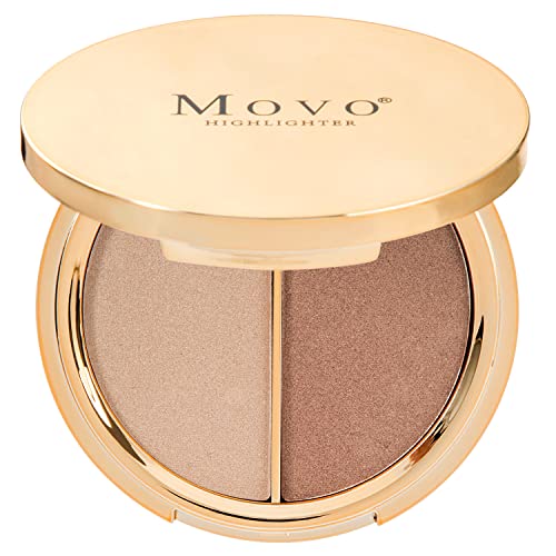 MOVO Paleta Highlighter 2 em 1 brilho Golden & Bronzer Highlighter Paleta