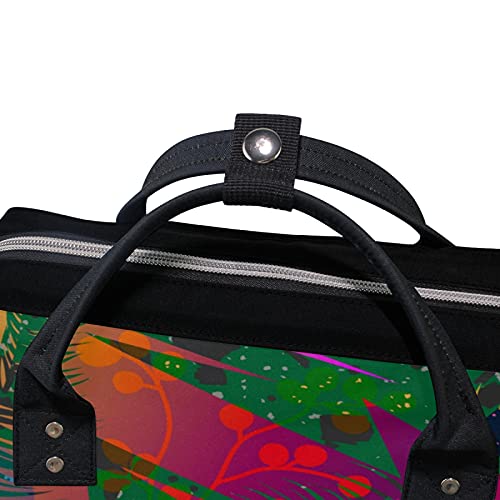 Uma mochila de semente Baby Bag Bag Tropical Summer Folhas coloridas para meninas Mulheres Tote Daypack Bookbag