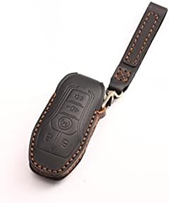 Hallmo Pure Couather Car Key Bag Remote Fob Capa Protetor de caixa para Ford Mustang Mondeo Escape Explorer F150 Edge