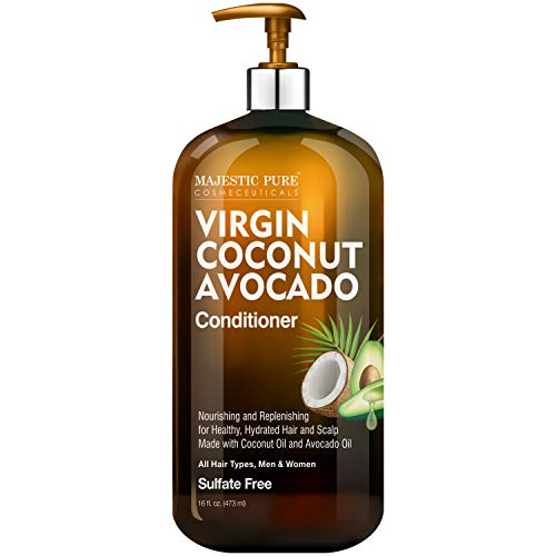 Condicionador de coco de abacate puro majestoso - A fórmula de condicionador de cabelo suave enriquecida com vitamina nutre cabelos