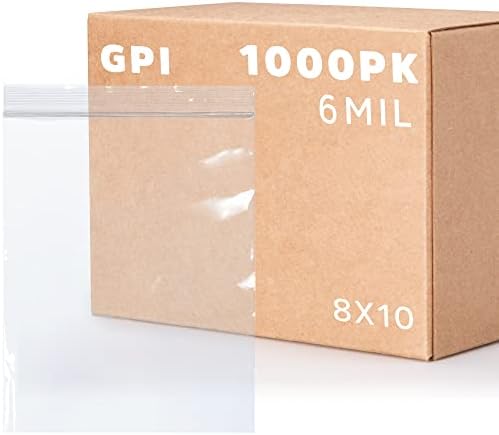 GPI-6 mil, de serviço pesado extra, sacos de zíper reclosáveis ​​de plástico transparente de 3 x 5, sacos poli vedáveis