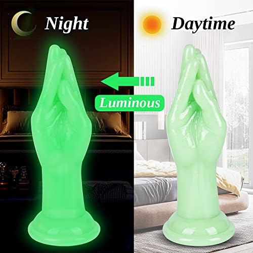 Big Luminous Fisting Dildos para mulheres - 10 polegadas enormes pênis gordura xxl dong com o copo de sucção para brinquedos sexuais