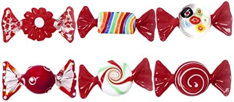 Vosareia 6pcs Candy de vidro ADORNOS PARA DE DO ORNAMENTOS VINTAGEM BRINQUEDORES DE Natividade para Kids Glass Candy Ornament