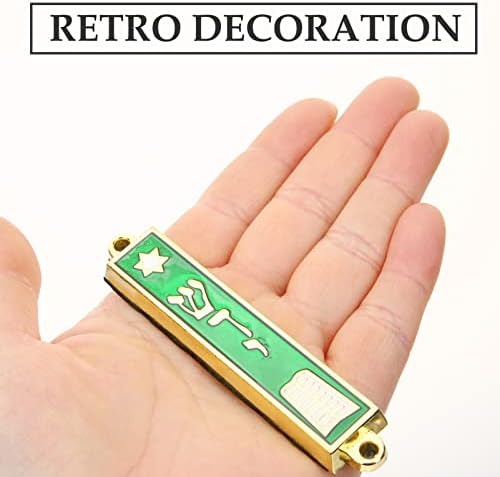 Didiseaon decoração vintage decoração vintage metal abençoando mezuzah porta da frente mezuzah israel porta mezuza hebraica