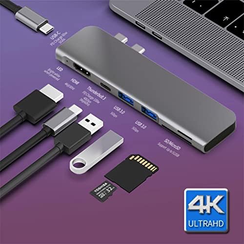 Wetyg USB 3.1 Hub tipo C para adaptador 4k Thunderbolt 3 USB C Hub com Hub 3.0 TF SD SD Slot PD