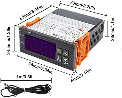 Controlador de temperatura de aquecimento e resfriamento de chosões, controlador de termostato digital multifunciional