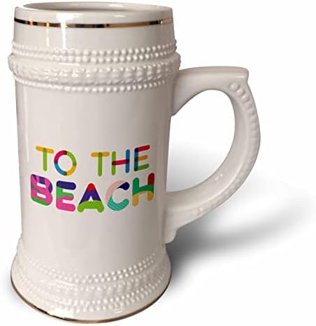 3drose texto decorativo colorido na praia. Presentes incríveis para. - 22 onças de caneca