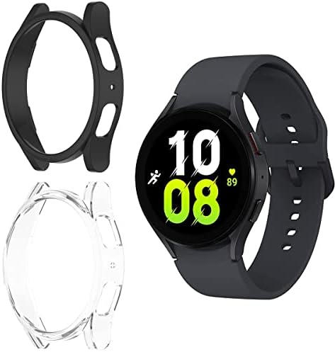 Casos de 2 pacote Homtern compatíveis com Samsung Galaxy Watch 5 40mm e Galaxy Watch 4 40mm, capa dura para PC em choque