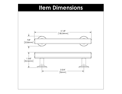 Hickory Hardware H077881CBZ-10B Coleção Woodward Pull 3-3/4 polegadas Centro para acabamento de bronze de champanhe central