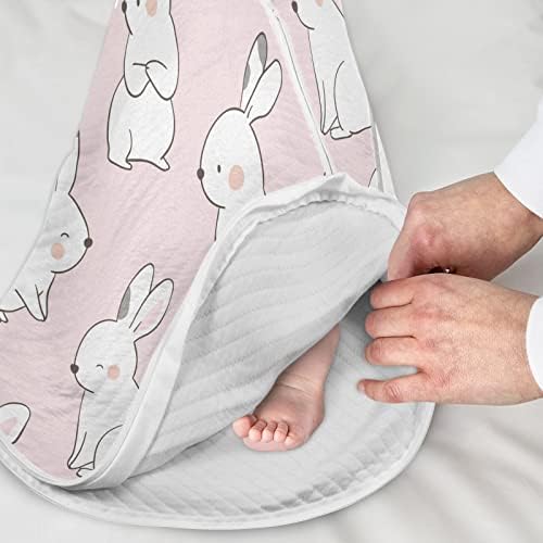 vvfelixl fofo coelho rosa colorido pastel bebê cobertor vestível, saco de dormir de transição para bebês, saco de sono para