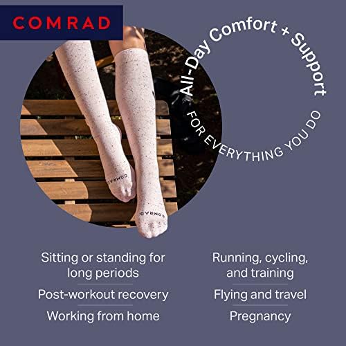 Meias de alta compressão do Knee Knee - meias de suporte premium fino e respirável para gravidez, atletas e mais