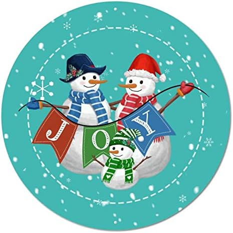 Sign de metal redondo Winter Snowman Snowflake Joy Joy Vintage Sign Classic Home Princho