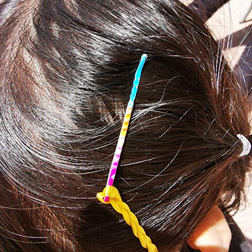 Jinyu 24 peças Nylon trançado os acessórios de trança de cabelo neon com clipe de cabelo para favores de festas de aniversário