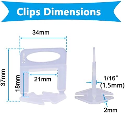 Tanzfrosch 1400 pcs nivelamento de clipes do sistema