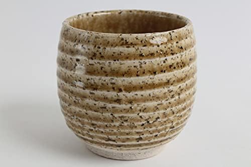 Mino ware japonês cerâmica yunomi chawan gordinha xícara de chá de mel mel amarelo feito no Japão msy035