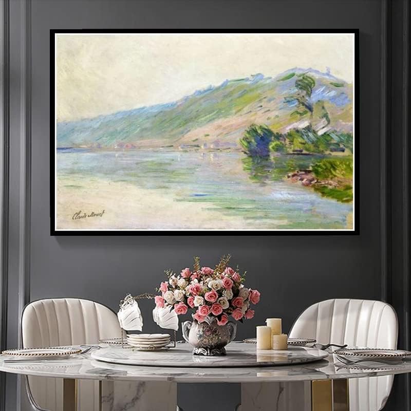 O Sena em Port Villez Pintura de Claude Monet Diy 5D Diamond Painting Kits Diy Arts Craft for Home Wall Decor Birthday Gifts