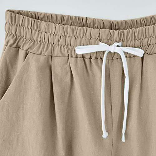 Shorts de carga feminina lençóis de algodão de algodão 5 ''