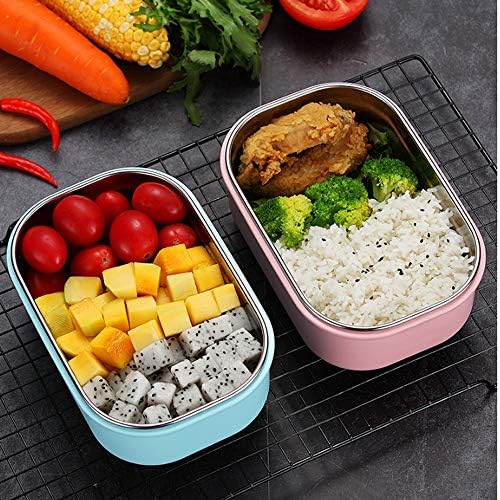 Sjydq Cute Cute Silicone Capa Isolada Lunch Box 304 Aço inoxidável Bento Caixa de alimentos à prova de vazamento Piquenique portátil