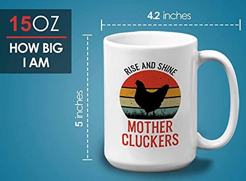 Caneca de café de fazendeiro 15oz branco - Rise and Shine Mã