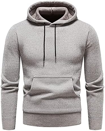 Badhub Men's Men's Capuzes Pullover Casual Manga Longa Cors Solides Esportes Outwear Sweols Fleece Sweter Warm Hoody