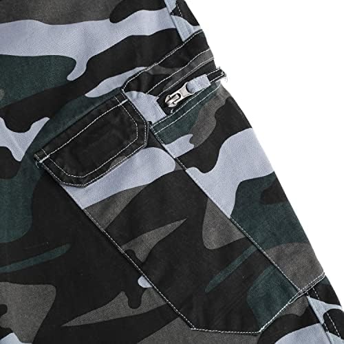 Homem colorido Homem Men Relaxed Fit Fit 11 CAMO CAMO CAMBO SHORTS COM POLOS CASUL CASUFLAGEM SHUTS GRANDES E TILOS