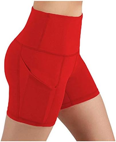 Shorts de motociclista para mulheres com cintura alta controle de barriga casual no verão executando shorts de ioga