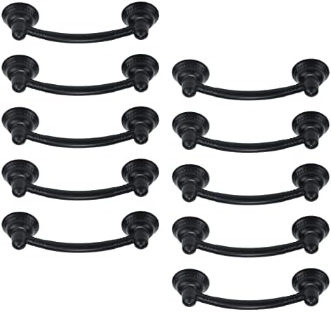 Alça de gabinete Crapyt Pull 10-Pack 3,35 Bridge vintage CC: 64mm 2 1/2 polegada de telefone preto brilhante Móveis da porta da porta