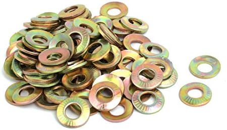 Aexit M8 Peças de qualidade interna dia aço carbono aço serrilhado arruela cônica Bronze Tons 100pcs Modelo: 68AS74QO243