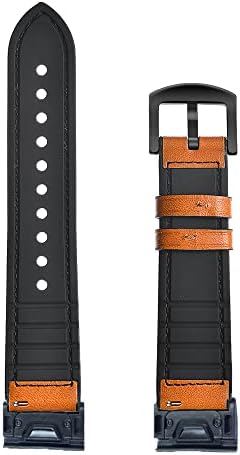 DJDLFA 22 26mm Sport Watch Band Strap for Garmin Fenix ​​6 6s 6x Pro 5x 5 mais 3HR 935 S60 D2 Enduro Redução rápida pulseira de couro