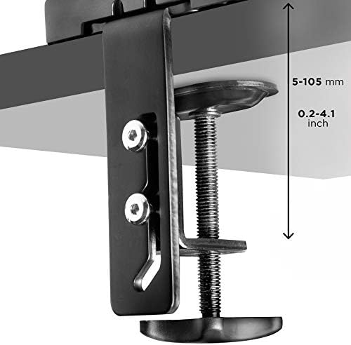 DURONIC MONITOR ARM STAND DMDC52 | Montagem de mesa para PC com gás duplo | Preto | Altura ajustável | Para duas