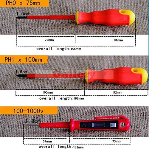 Chave de fenda Occus Ferreiosas Mananais 3 Sets Lote Prático 6 PCs VDA Eletricians Isroder Ferramentas de kit isoladas elétricas