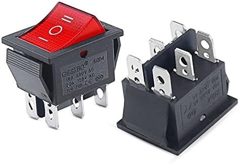 MAMZ KCD4 1PCS Rocker Switch Power Switch On-off-O-OFF 3 Posição 6 Equipamento elétrico com interruptor de luz 16A 250VAC/20A