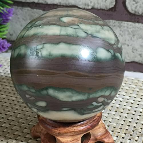 Zebra Jasper Crystal Chakra Terapia Aura Bola de Pedra de Energia 352g A95