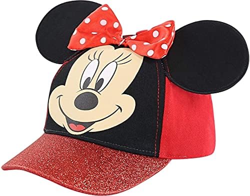 Capace de beisebol da Disney, Minnie Mouse Orends Ajustável Criança 2-4 ou Chapéus para crianças 4-7