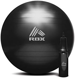 RBX Fitness Ball com design anti-burst para equilíbrio e fitness, 55cm
