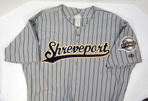 2008 Shreveport Sports 42 Game usou Grey Jersey 2XL DP29839 - Jerseys MLB usada para jogo MLB