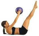 Theragear Pilates Mini Ball, roxo, 9 polegadas