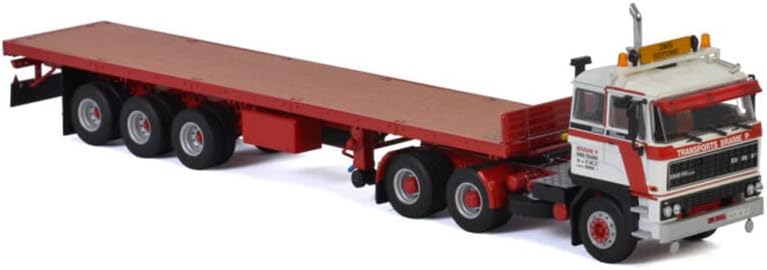 WSI para DAF 3300 6x4 Trailer de cama plana Classic-3 Transportes BRAME P 1:50 Modelo pré-construído do caminhão diecast