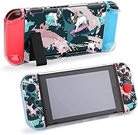 Caso do Nintendo Switch, Bulldog francês no skate de cinco lances definir acessórios de console de casos de capa protetores