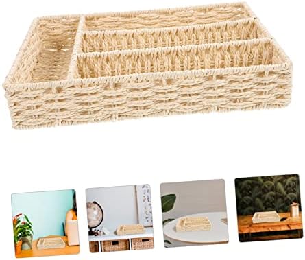 Fomiyes 3pcs Caskets de caixa de armazenamento para prateleiras cestas de armazenamento retangular cestas de erva -mar cestas de