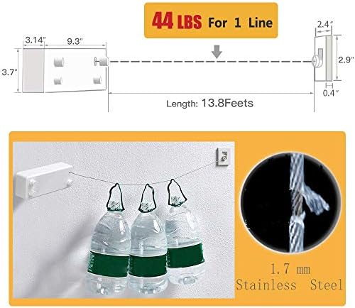 Tareiro retrátil Besy Sus304 Secador de roupas de aço inoxidável com capa de ABS de varal retrátil Besy+secador de alumínio