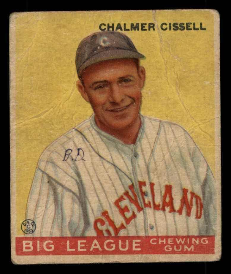 1933 Goudey 26 Chalmer Cissell Cleveland Indians Fair Indians