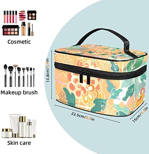Sacos de cosméticos para mulheres, bolsas de bolsas de maquiagem de maquiagem Bolsa de maquiagem Meninas, flor de floral