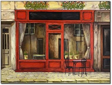 Paris Street Charming Red Shop Poster French Country Canvas Arte da parede Posters de pintura e estampas Fotos de arte de parede para