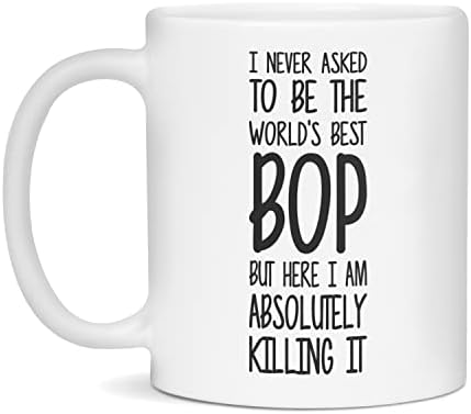 Melhor caneca de bop do mundo, citação de bop engraçada, branca de 11 onças