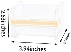 4 PCs transparentes para desktop washi fita dispensador